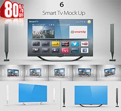 液晶电视品牌展示模型：Bundle Smart Tv Mock Up